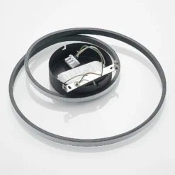 Lindby LED-Deckenleuchte Youna, schwarz, Alu, 39 cm, dimmbar
