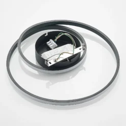 Lindby LED-Deckenleuchte Youna, schwarz, Alu, 39 cm, dimmbar