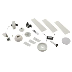 Lindby LED-Deckenventilator Aerallo, weiß, CCT, leise