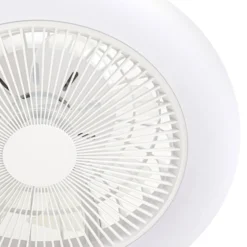Lindby LED-Deckenventilator Vedin, weiß, DC, Ø 45 cm, RGBW