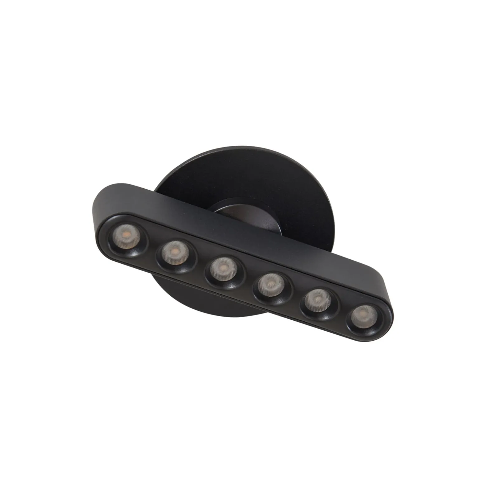 Lindby LED-Einbauleuchte Eldrin, schwarz, Lichtpunkte,13,1cm