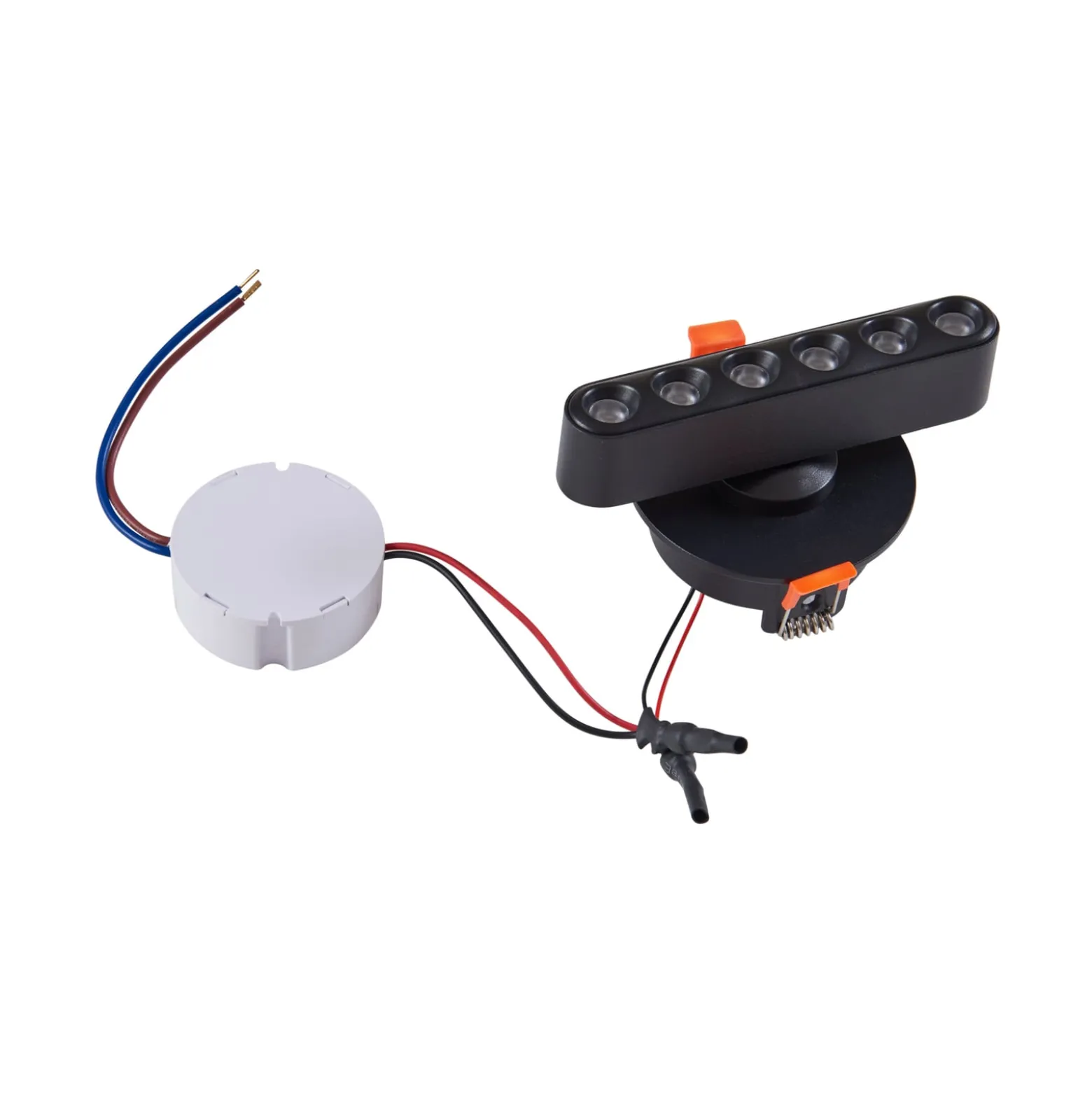 Lindby LED-Einbauleuchte Eldrin, schwarz, Lichtpunkte,13,1cm