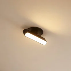 Lindby LED-Einbauleuchte Eldrin, schwarz, Lichtleiste,13,1cm