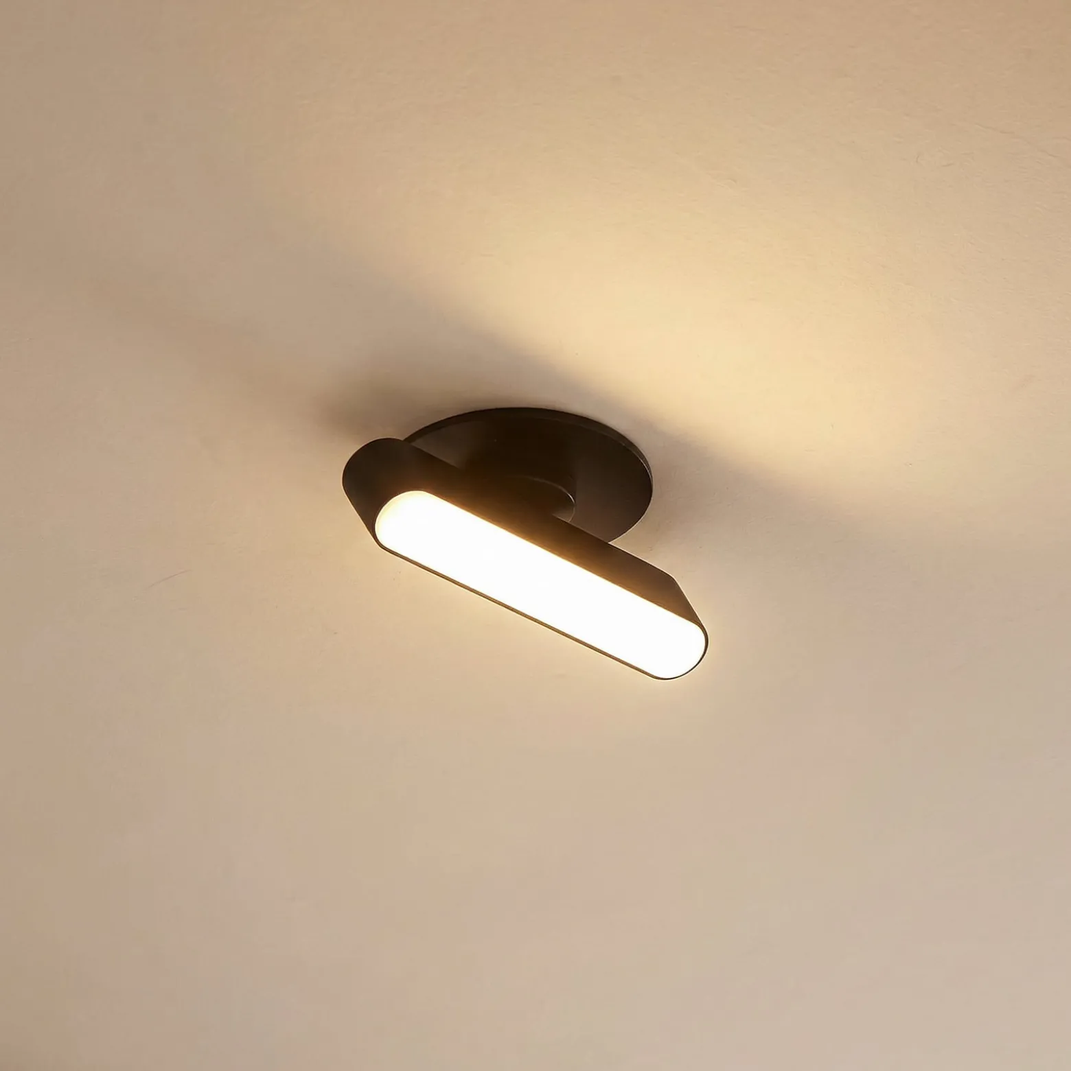 Lindby LED-Einbauleuchte Eldrin, schwarz, Lichtleiste,13,1cm