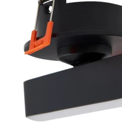 Lindby LED-Einbauleuchte Eldrin, schwarz, Lichtleiste,13,1cm