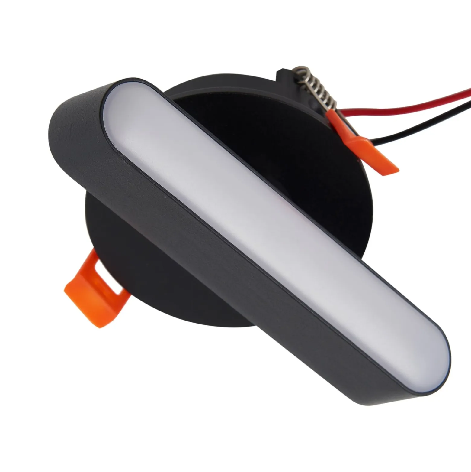 Lindby LED-Einbauleuchte Eldrin, schwarz, Lichtleiste,13,1cm