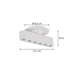 Lindby LED-Einbauleuchte Eldrin, weiß, Lichtpunkte, 13,1cm