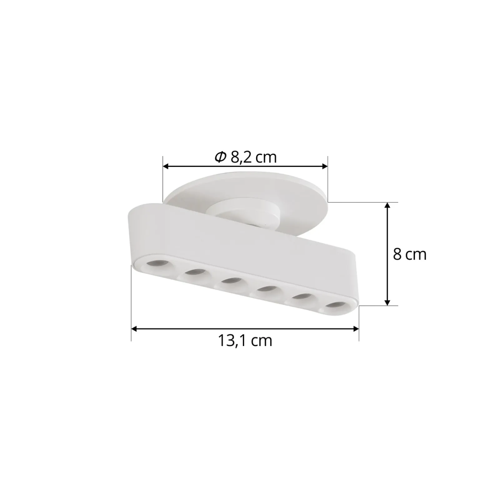 Lindby LED-Einbauleuchte Eldrin, weiß, Lichtpunkte, 13,1cm