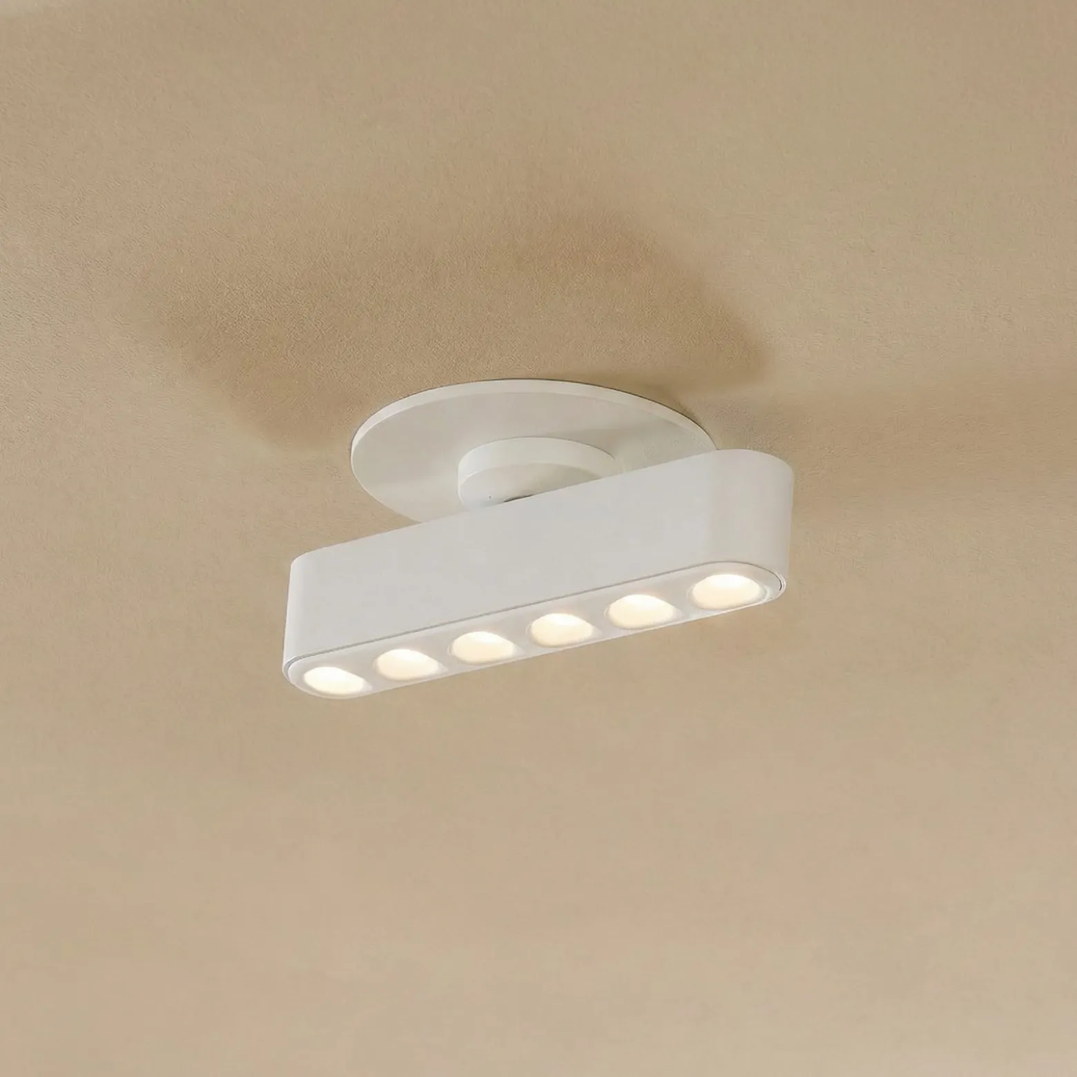 Lindby LED-Einbauleuchte Eldrin, weiß, Lichtpunkte, 13,1cm