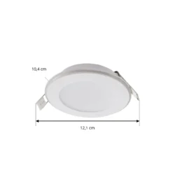 Lindby LED-Einbauleuchte Toka, 6,5 W, weiß, Kunststoff, CCT