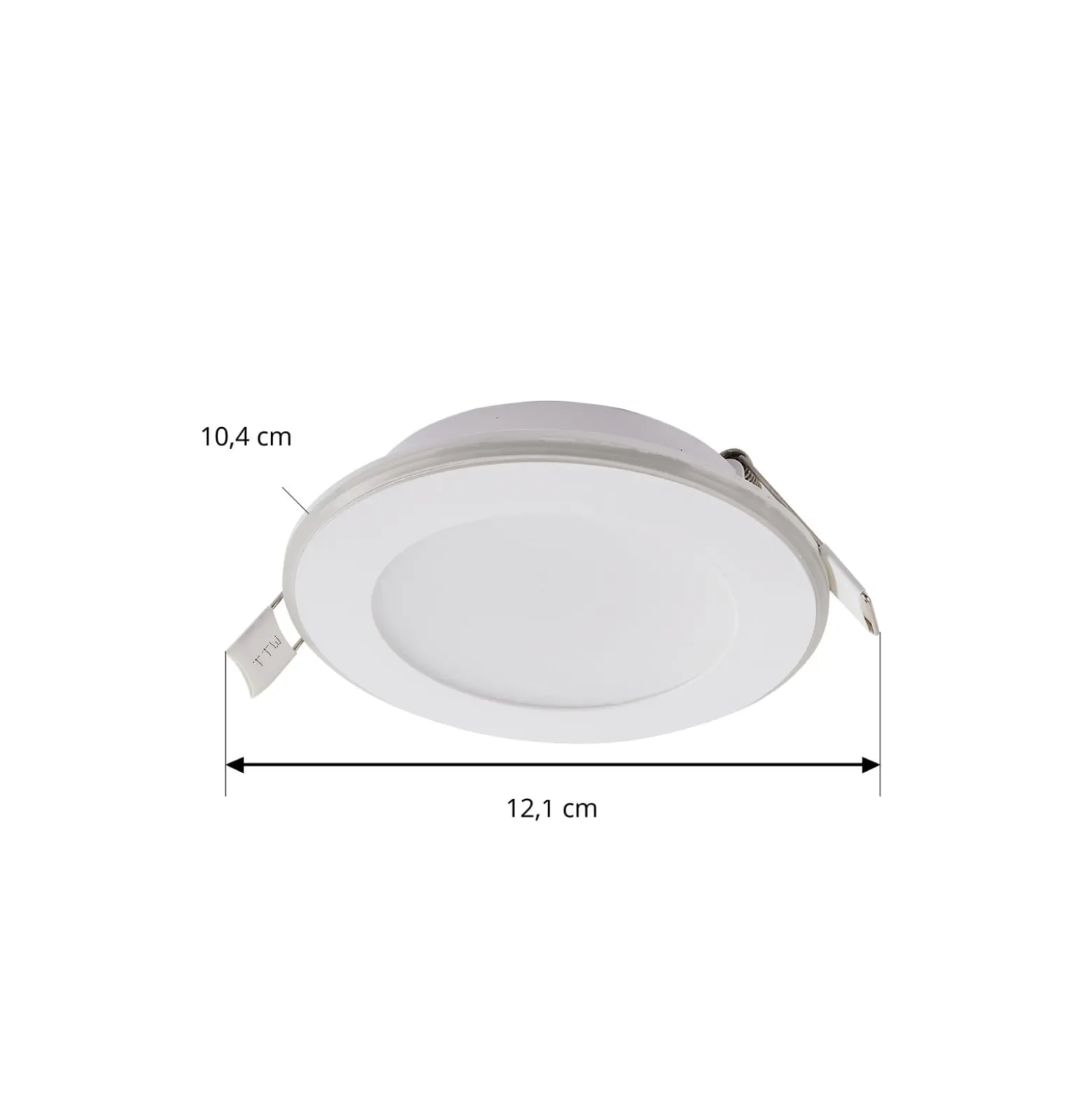 Lindby LED-Einbauleuchte Toka, 6,5 W, weiß, Kunststoff, CCT