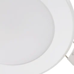 Lindby LED-Einbauleuchte Toka, 6,5 W, weiß, Kunststoff, CCT