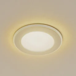 Lindby LED-Einbauleuchte Toka, 6,5 W, weiß, Kunststoff, CCT