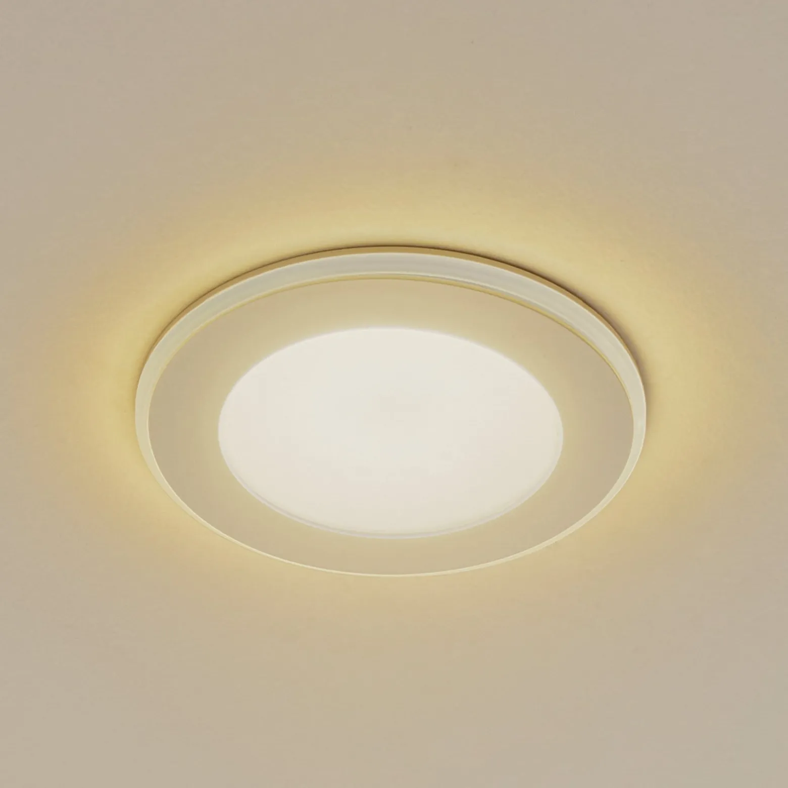 Lindby LED-Einbauleuchte Toka, 6,5 W, weiß, Kunststoff, CCT