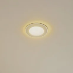 Lindby LED-Einbauleuchte Toka, 6,5 W, weiß, Kunststoff, CCT