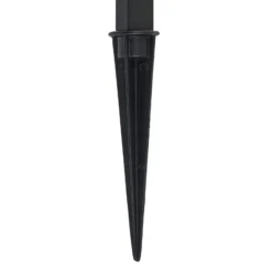 Lindby LED-Erdspießleuchte Capelo, schwarz, Metall, 77cm