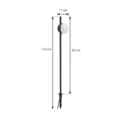 Lindby LED-Erdspießleuchte Darleen, anthrazit, Metall, Ø10cm