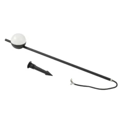 Lindby LED-Erdspießleuchte Darleen, anthrazit, Metall, Ø10cm
