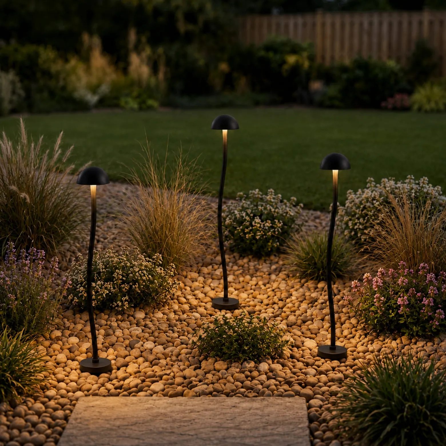 Lindby LED-Erdspießleuchte Soremi, schwarz, 3er-Set, IP44