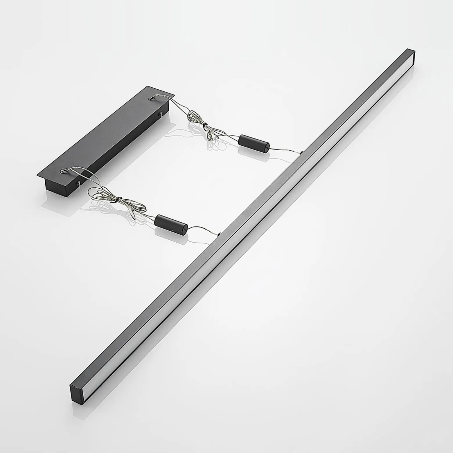 Lindby LED-Hängelampe Arneja, schwarz, CCT, höhenverstellbar
