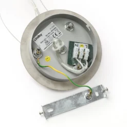 Lindby LED-Hängeleuchte Gunda, weiß, Glas, Ø 47 cm, dimmbar