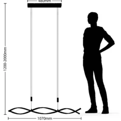 Lindby LED-Hängeleuchte Welina, 107 cm, dimmbar, verstellbar