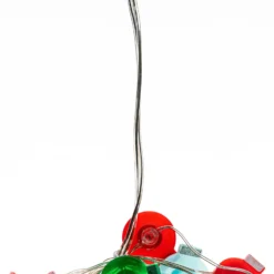 Lindby LED-Lichterkette Motje, Kugeln, rot, grün, 320 cm