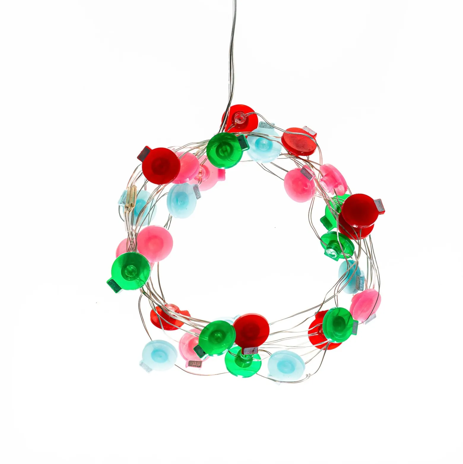 Lindby LED-Lichterkette Motje, Kugeln, rot, grün, 320 cm