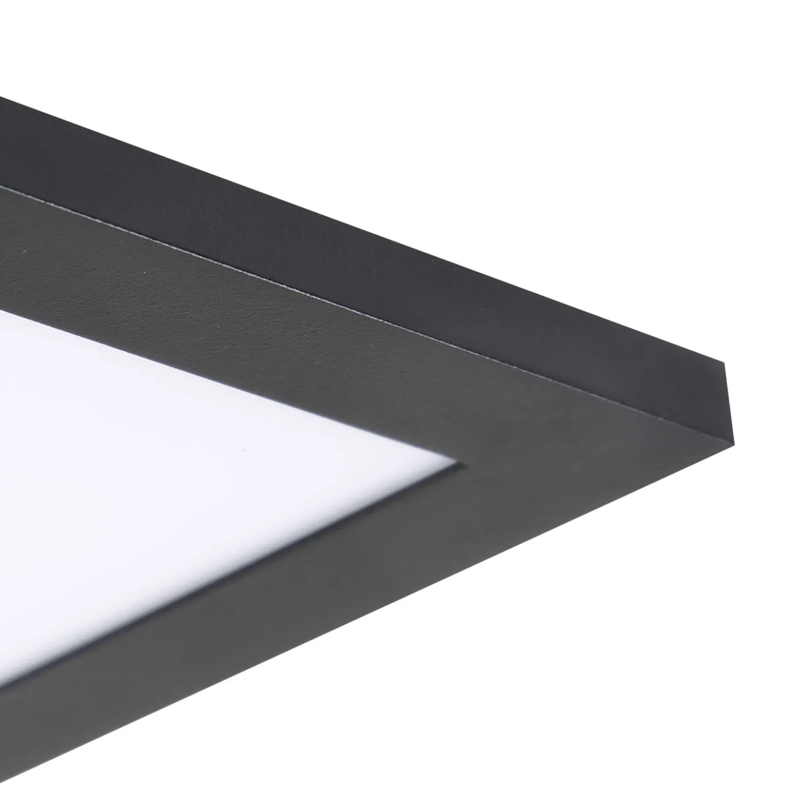 Lindby LED-Panel Enhife, schwarz, 30 x 30 cm, Metall, 4.000K