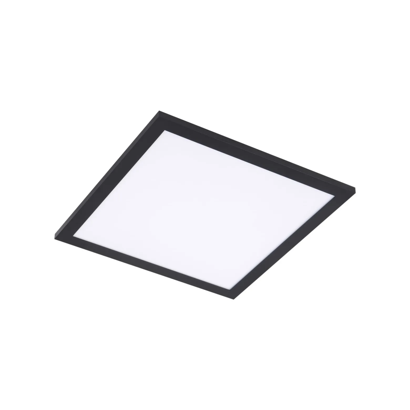 Lindby LED-Panel Enhife, schwarz, 30 x 30 cm, Metall, 4.000K