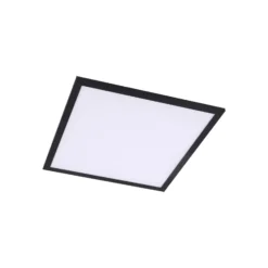Lindby LED-Panel Enhife, schwarz, 40 x 40 cm, Metall, 4.000K