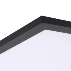 Lindby LED-Panel Enhife, schwarz, 40 x 40 cm, Metall, 4.000K