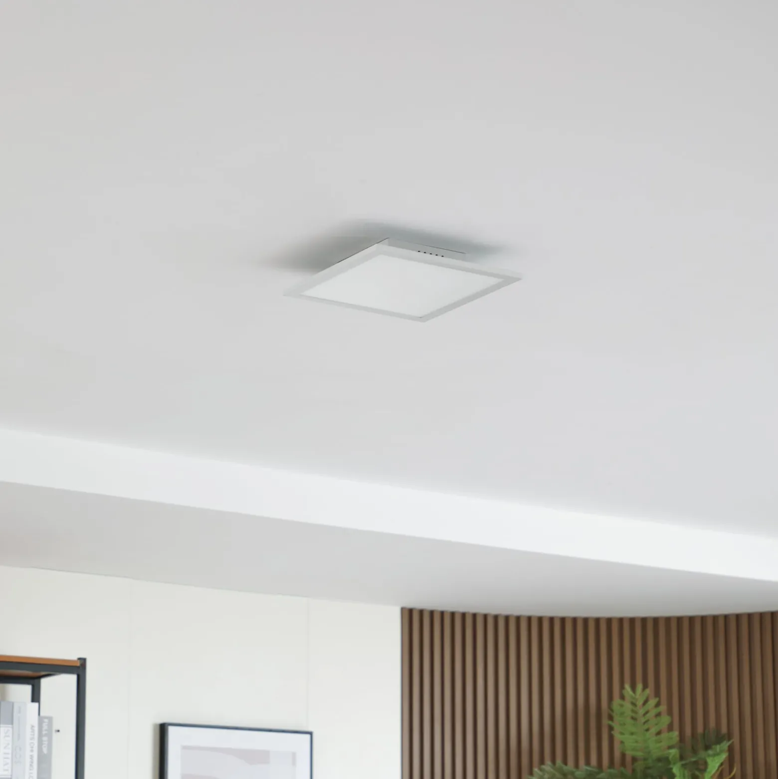 Lindby LED-Panel Enhife, weiß, 30 x 30 cm, Metall, 4.000 K