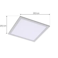Lindby LED-Panel Enhife, weiß, 30 x 30 cm, Metall, 4.000 K