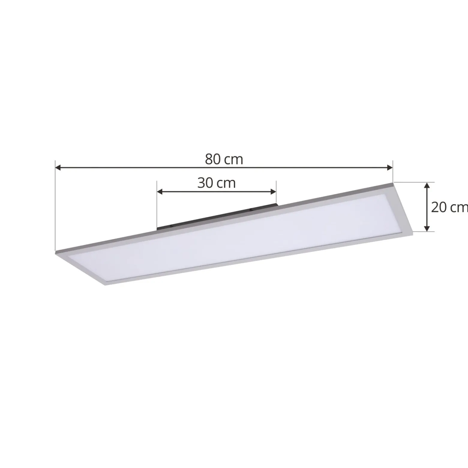 Lindby LED-Panel Enhife, weiß, 80 x 20 cm, Metall, 4.000 K