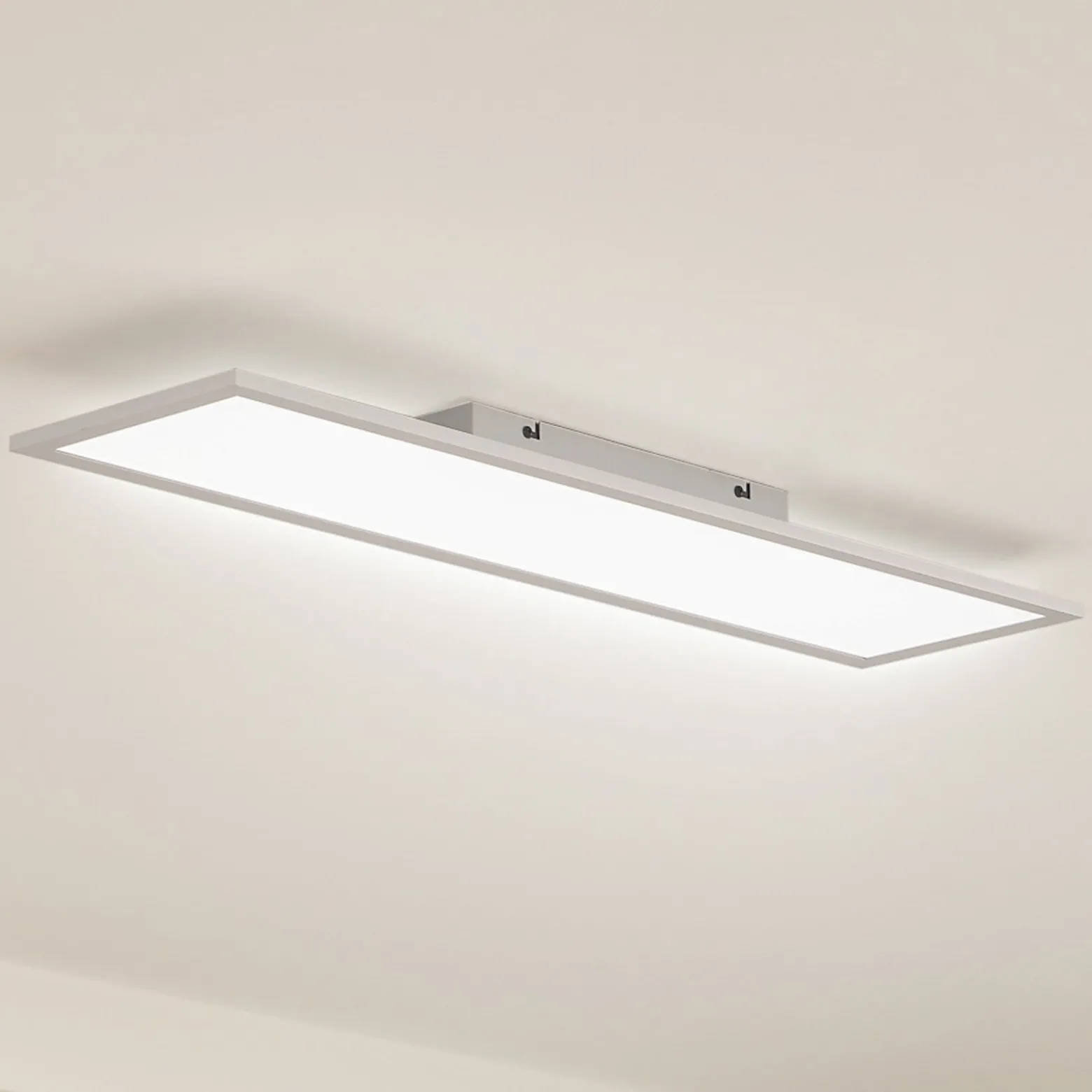 Lindby LED-Panel Enhife, weiß, 80 x 20 cm, Metall, 4.000 K