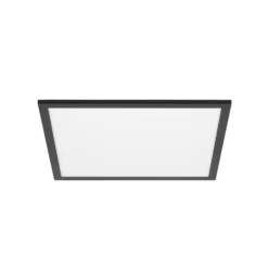 Lindby LED-Panel Lamin, schwarz, 40 cm, CCT, dimmbar, Remote