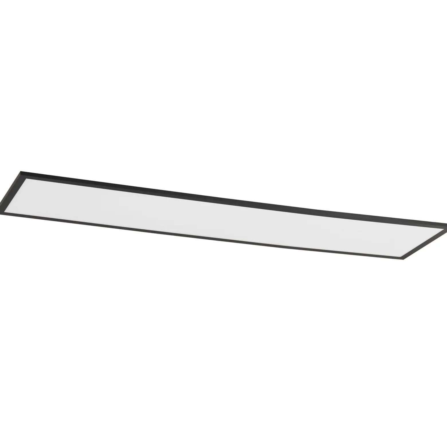 Lindby LED-Panel Lamin, schwarz, 120cm, CCT, dimmbar, Remote