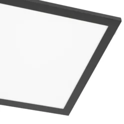 Lindby LED-Panel Lamin, schwarz, 30 cm, CCT, dimmbar, Remote