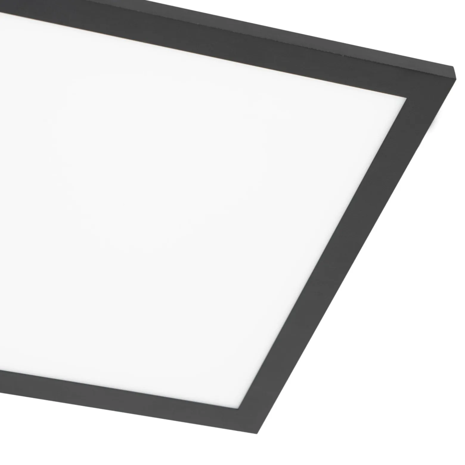 Lindby LED-Panel Lamin, schwarz, 30 cm, CCT, dimmbar, Remote