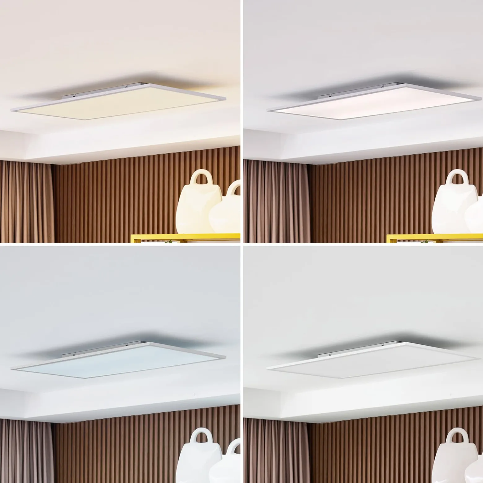 Lindby LED-Panel Lamin, weiß, 80 cm, CCT, dimmbar, Remote