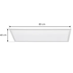 Lindby LED-Panel Lamin, weiß, 80 cm, CCT, dimmbar, Remote