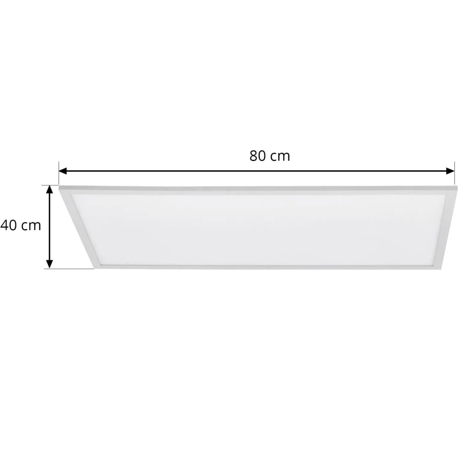 Lindby LED-Panel Lamin, weiß, 80 cm, CCT, dimmbar, Remote