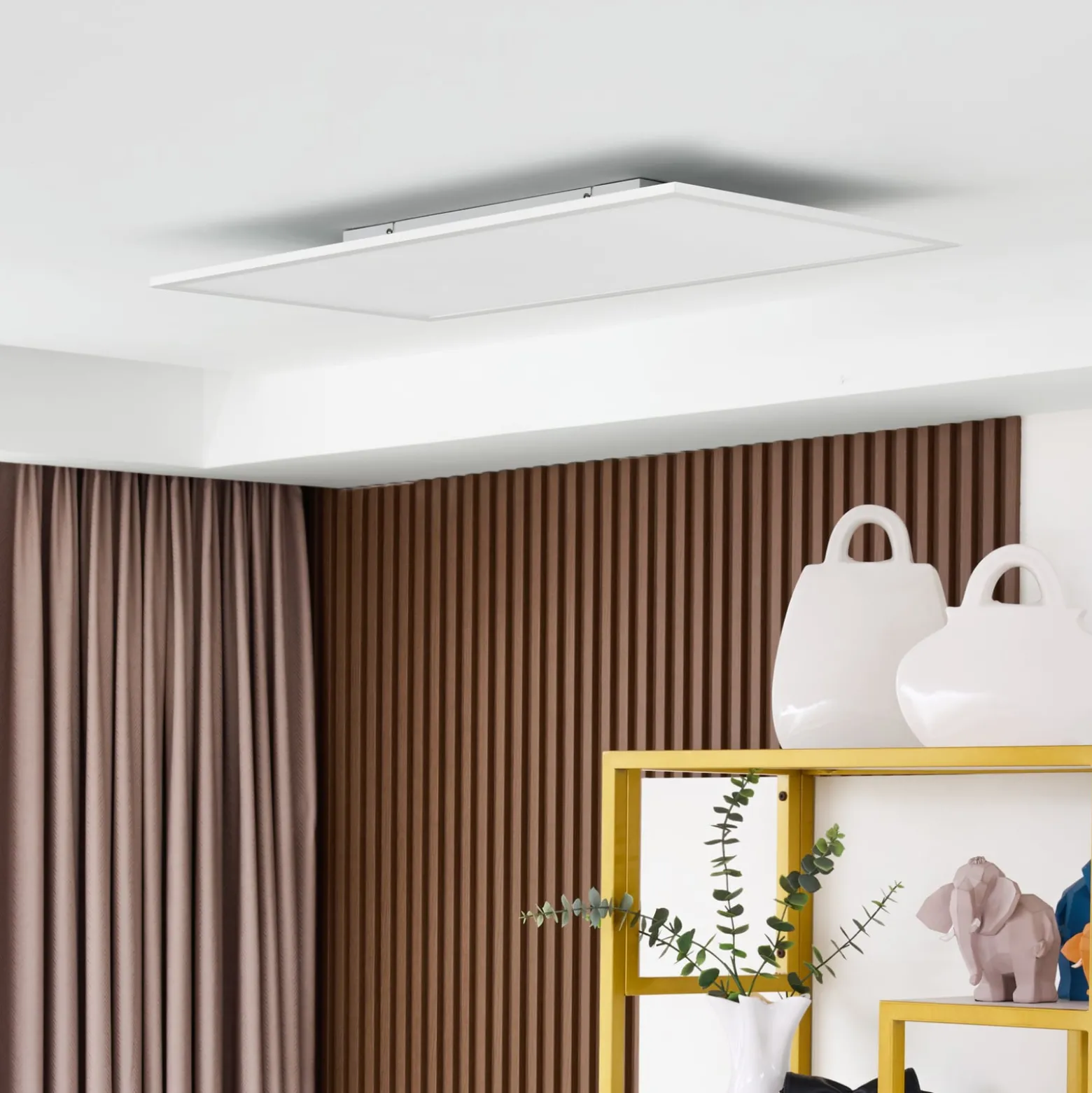 Lindby LED-Panel Lamin, weiß, 80 cm, CCT, dimmbar, Remote