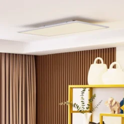 Lindby LED-Panel Lamin, weiß, 80 cm, CCT, dimmbar, Remote