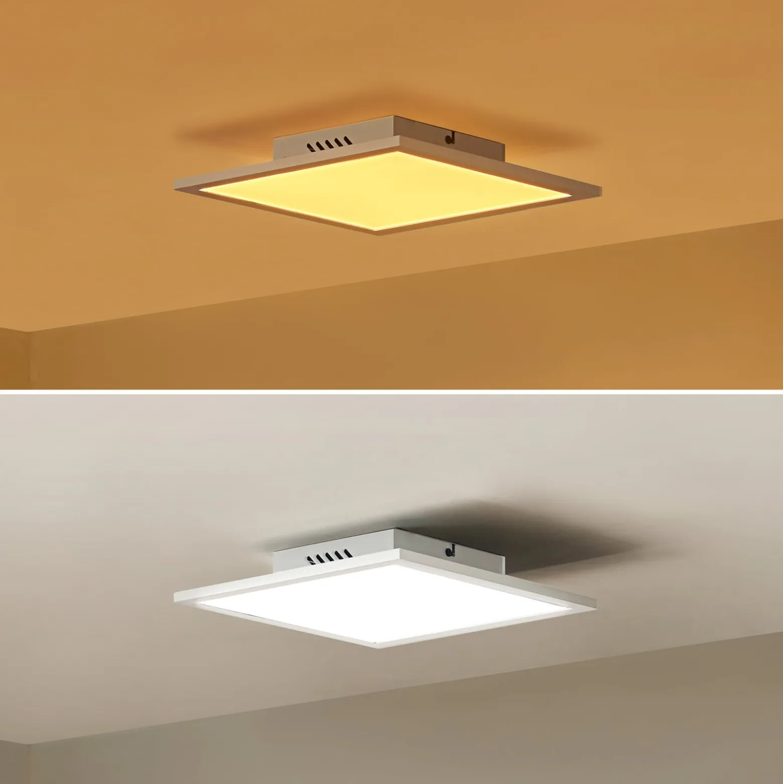 Lindby LED-Panel Lamin, weiß, 30 cm, CCT, dimmbar, Remote