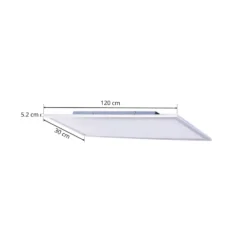 Lindby LED-Panel Livel, CCT, 120 cm x 30 cm, Fernbedienung