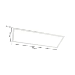 Lindby LED-Panel Livel, CCT, 80 cm x 30 cm, Fernbedienung