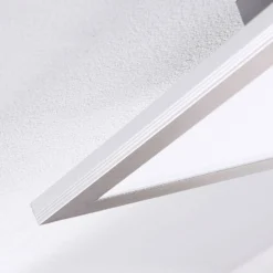 Lindby LED-Panel Livel, 2er-Set, 4.000 K, 80 x 30 cm, silber