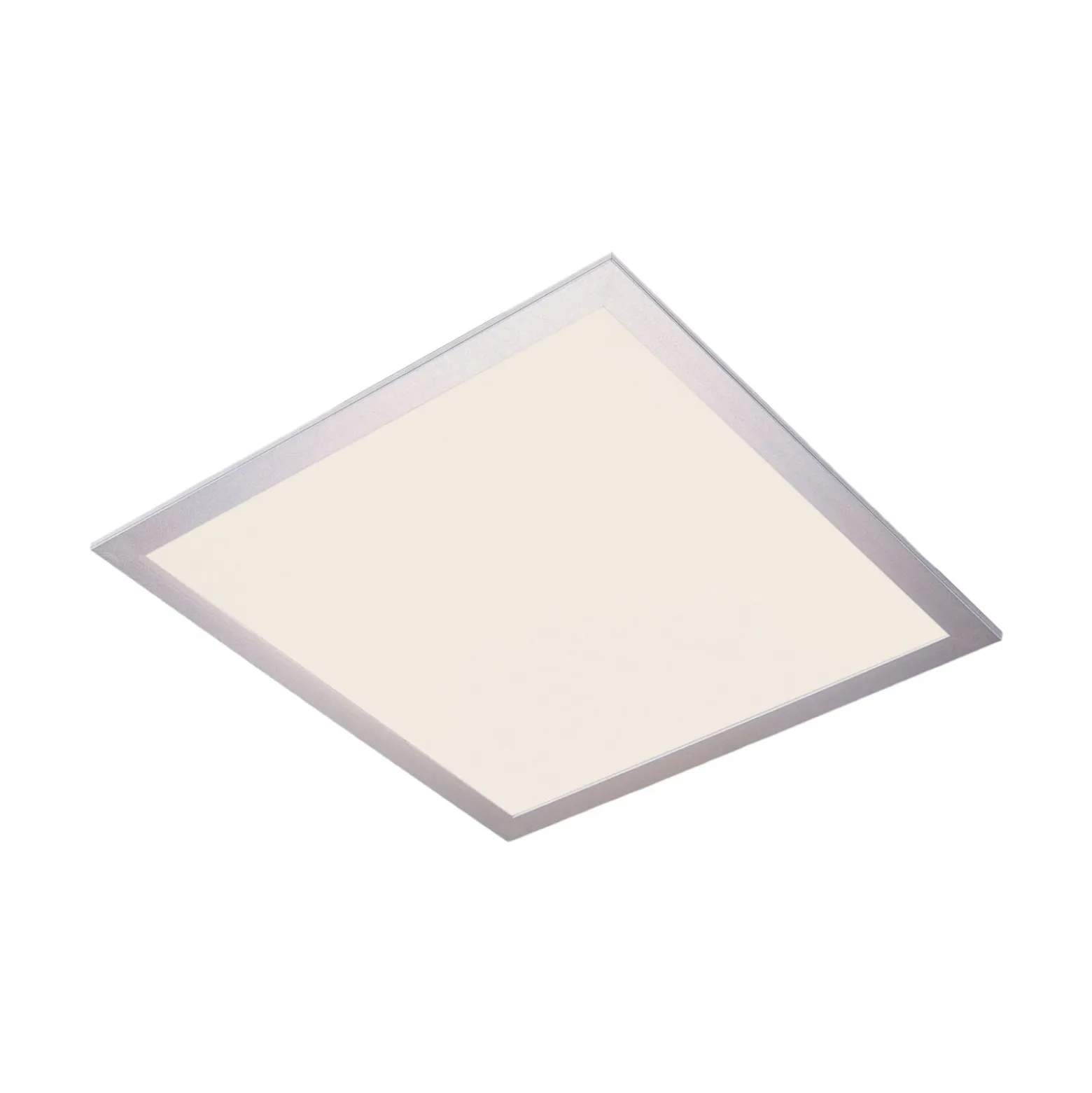 Lindby LED-Panel Livel, 4000K, 40 cm x 40 cm, silber, Metall